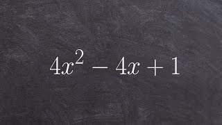 How to factor a perfect square trinomial [upl. by Woodson]