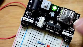 How to use a breadboard power supply module for DIY learning electronics [upl. by Southworth]