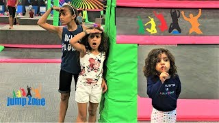 Trampoline Park Challenge Kids fun Pretend play [upl. by Mackay]