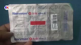 Nervmax D 7530 Capsule  Pregabalin and Duloxetine Capsule  Nervmax D Capsule Uses Benefits Dose [upl. by Kubiak]