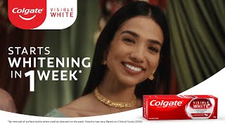 Get whiter teeth with Colgate Visible White  starts whitening in 1 week [upl. by Yrram]