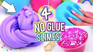 4 Easy DIY Slimes WITHOUT GLUE How To Make The BEST SLIME WITH NO GLUE [upl. by Vish]