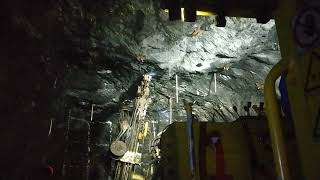 Installation of resin grouted rockbolts in hard rock mining [upl. by Beitnes]