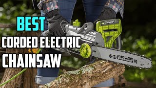 Top 5 Best Corded Electric Chainsaw Review  Corded Electric Chainsaw 2023 [upl. by Ahsilet]