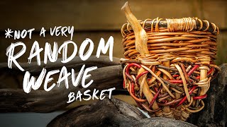 Small Random Weave Basket  Basket weaving technique for beginners  Open weave tutorial [upl. by Nedda]