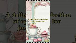 Introducing Macaroon Tea Party 📚 ephemera journaling aiart [upl. by Acir869]