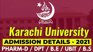 Karachi University Admission Details  2021 [upl. by Attiuqal]