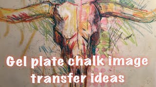 Gel plate ideas  Chalk pastel combo transfer [upl. by Nairda]