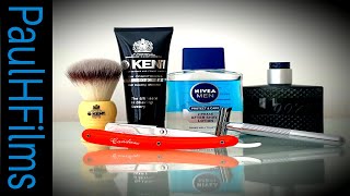 Two Razor Shave  Shavette amp DE  Kent Shaving Cream and Brush [upl. by Betta943]