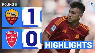 ROMAMONZA 10  HIGHLIGHTS  El Shaarawy wins it for Roma  Serie A 202324 [upl. by Aynam]