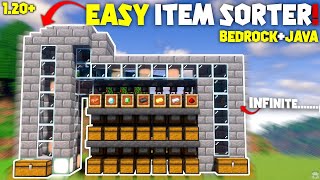 EASIEST Item Sorter Minecraft BedrockJava 120 [upl. by Kired253]