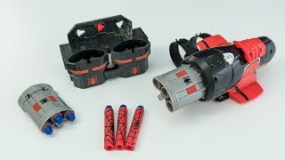 REVIEW Nerf Spiderman Rapid Reload Blaster  WristMounted Tactics [upl. by Haydon]