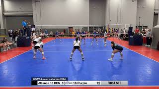 USAV Junior Nationals 2024  Circle City 16 Purple vs Alliance 16 REN [upl. by Ned14]