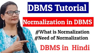 Normalization in DBMS Hindi What is Normalization in DBMS Why Need Normalization [upl. by Nemaj]