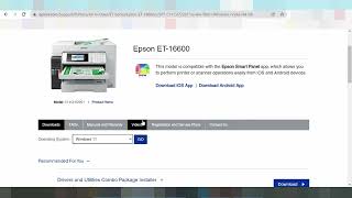 Epson ET16600 Driver Download Windows 11 Setup Instruction [upl. by Medina]