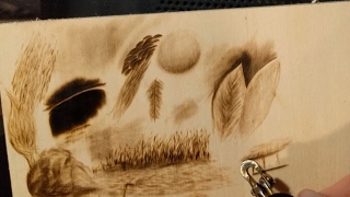 Pyrography Woodburning  Realtime textures and techniques [upl. by Sheila]