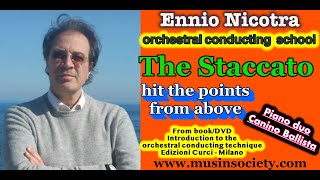 Learn conducting technique with Ennio Nicotra Hit the points from above during the staccato [upl. by Nosaes]