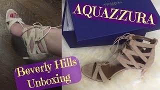 Aquazzura Beverly Hills Unboxing [upl. by Asennav]