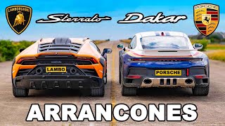 Nuevo Lambo Sterrato vs Porsche 911 Dakar ARRANCONES [upl. by Maegan]