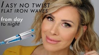 How to CURL Short Hair with a STRAIGHTENER  FLAT IRON WAVES  Dominique Sachse [upl. by Erdnoed]