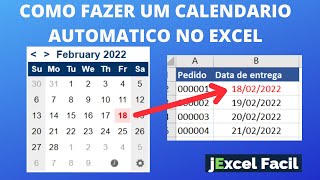 COMO FAZER UM CALENDARIO NO EXCEL AUTOMATICO E PERSONALIZADO [upl. by Virge163]