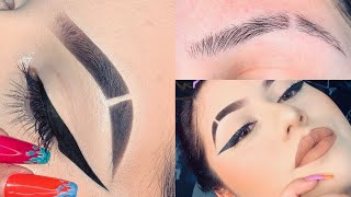 How To SLIT Eyebrows And Eyebrow Tutorial  Kayla Martinez [upl. by Adlihtam]