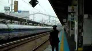 500 series Shinkansen passes Himeji [upl. by Baniez]