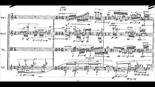 Brian Ferneyhough String Quartet No 5 2006 with score [upl. by Jallier]