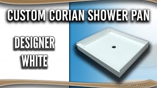 Custom Corian Shower Pan  Designer White  Grifform Innovations [upl. by Innos764]