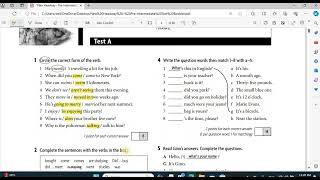 New headway pre Intermediate test 1A unit1 Q 1 and 2 [upl. by Etteuqaj]