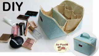 DIY  Makeup Cosmetic Bag [upl. by Lyrradal426]