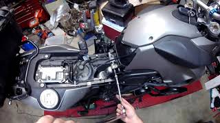 F800GS Nitron NTR ADV R3 Shock Install No Commentary [upl. by Luise762]