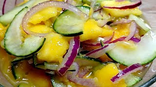 💥 Tres ingredientes 10 minutos y una ensalada increíblemente deliciosa ¡Pruébala 🤤🥭 [upl. by Myrt]