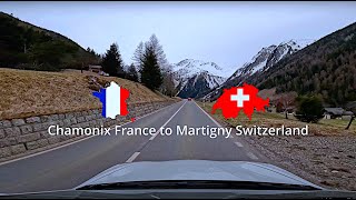 Chamonix France to Martigny Switzerland Driving Tour 4K [upl. by Ginger754]