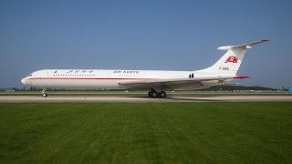 Air Koryo IL62 take off at the Wonsan Airshow 2016 [upl. by Odrude835]