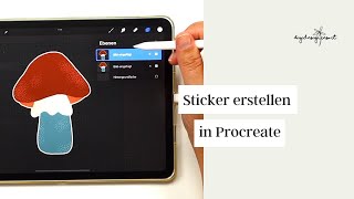 So erstellst du einen Sticker in Procreate  Sticker erstellen [upl. by Elleinwad]