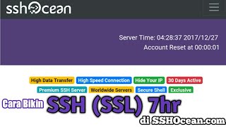 Cara Bikin SSH SSL 7hr di SSHOceancom [upl. by Yesrod786]