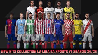 NEW KITS COLLECTION LA LIGA EA SPORTS V1 SEASON 2425  PES 2021 amp FOOTBALL LIFE 2024 [upl. by French490]