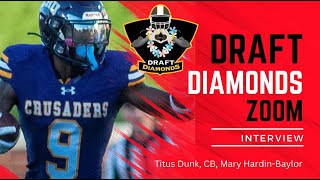 Titus Dunk CB Mary Hardin Baylor  2024 NFL Draft Prospect Zoom Interview [upl. by Disraeli]