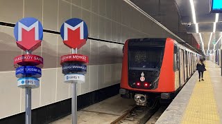 İstanbul Metrosunda Bakırköy Sahil  Kayaşehir Merkez Arasında Seyahat [upl. by Oirramed]