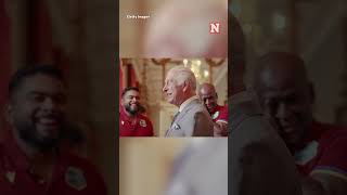 King Charles Learns New Cool Handshake With Cricket Players [upl. by Namaj]