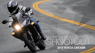 2015 Honda CBR300R  Entry Sport Shootout Pt 3  MotoUSA [upl. by Nairad]