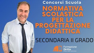 Concorsi Scuola  Normativa scolastica e progettazione didattica  Secondaria di secondo grado [upl. by Weiss]