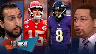 Chiefs vs Ravens in Week 1 opener Who is the biggest threat in the AFC  NFL  FIRST THINGS FIRST [upl. by Ahsienet]