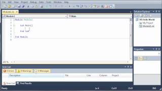 Visual Basic Tutorial  4  Hello World [upl. by Modestia]