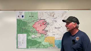 August 8 2023 Lowline Fire Morning Brief Operations Section Chief Rob Powell Gunnison Colorado [upl. by Jair]