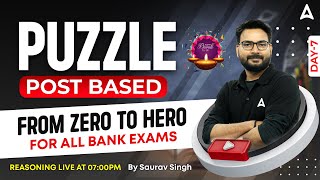 Puzzles Post Based Reasoning for all Bank Exams  Reasoning Tricks by Saurav Singh Class 5 [upl. by Ayra]