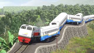 Kereta Api Vs Rel Bergelombang Rintangan [upl. by Ames446]