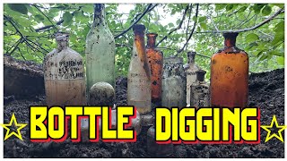 💥 2024 Bottle Digging Dump Digging 60 💥 100 Yr Old Antique Bottles Dug In A Hillside Hole © [upl. by Ilenay938]