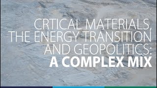 René Klein Professor Leiden University Critical materials the energy transition and geopolitics [upl. by Arramahs]